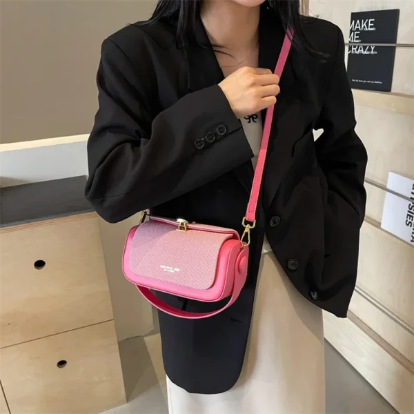 Casual Designer Box Shape Shoulder Satchels Small Tote Mini Square Crossbody Bags - Image 11