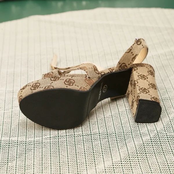 Luxury Designer Back Strap Outdoor Platform High Heels Sandals - Image 6