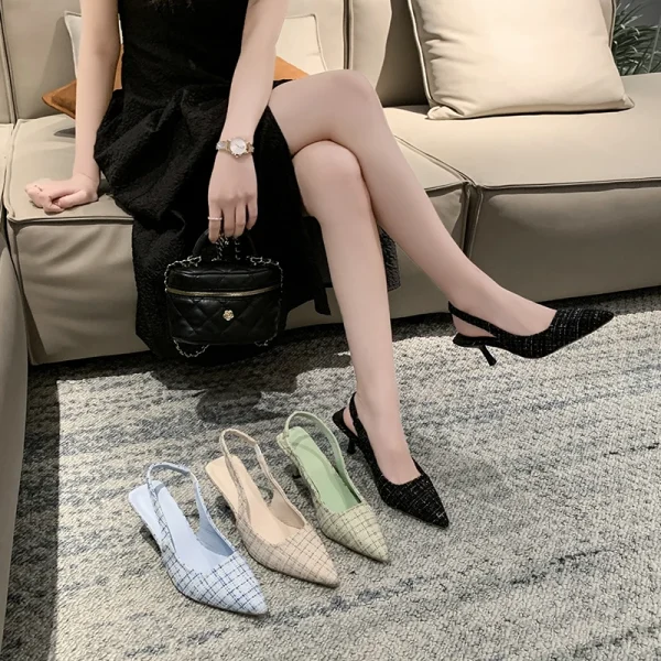 Luxury Designer Sling-backs Pointed Toe High Heels Sandal - Image 11