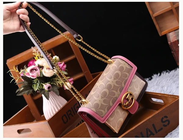 Luxury Light Designer High-End Color Contrast Small Single Crossbody Shoulder Underarm Bag - Image 6