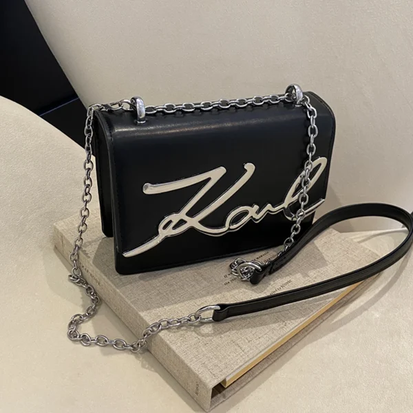 Metal Letter Chain Link Strap Magnetic Button for Daily Use Crossbody Bag - Image 6