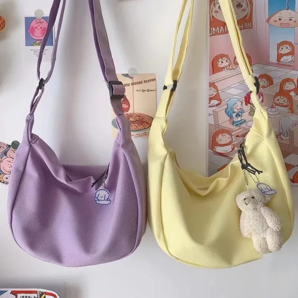 Solid Multi Function Large Capacity Cross Body Handbags Purse Shoulder Bags - Image 3