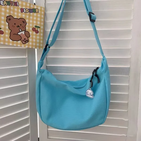 Solid Multi Function Large Capacity Cross Body Handbags Purse Shoulder Bags - Image 5