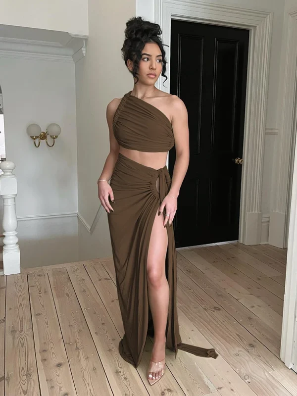 Tank Tops Long Skirts Party Club Vacation Two Piece Matching Sets