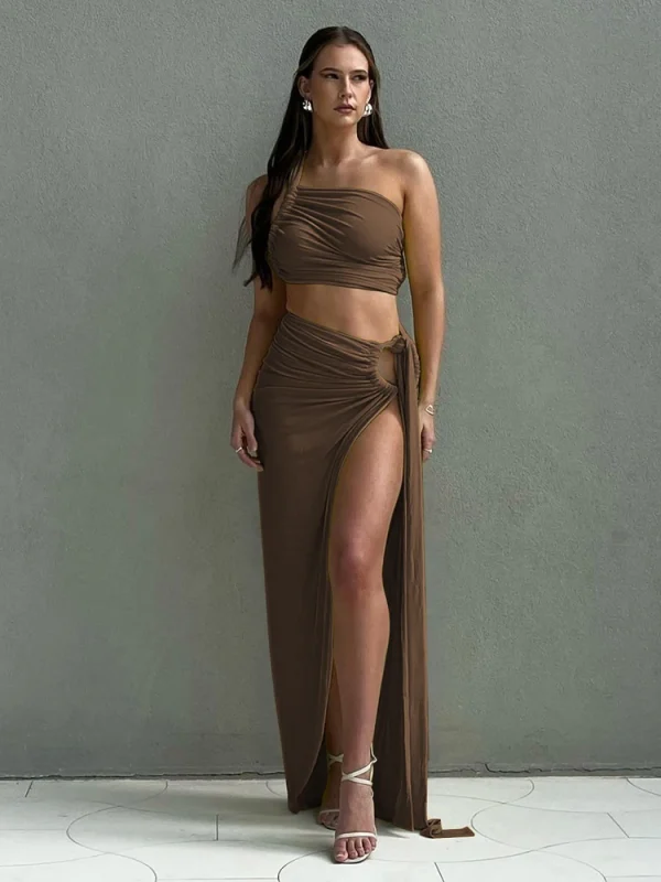 Tank Tops Long Skirts Party Club Vacation Two Piece Matching Sets - Image 2