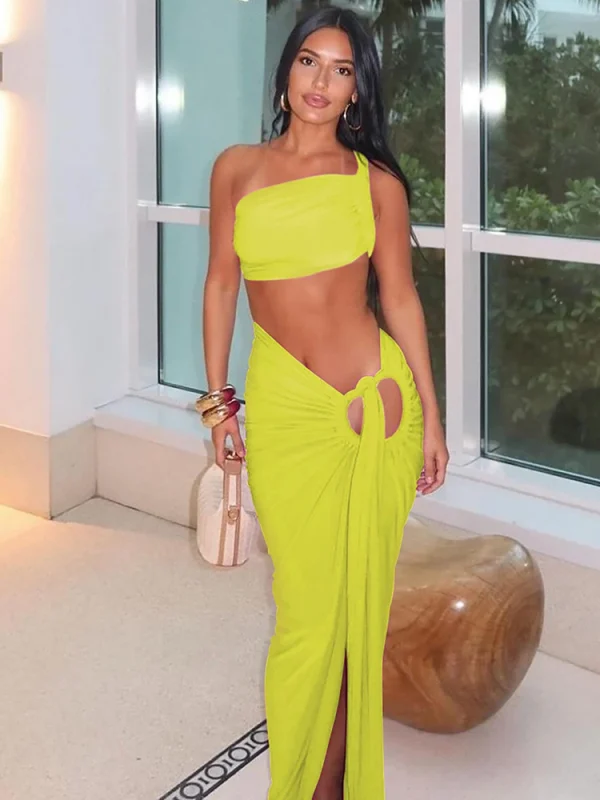 Tank Tops Long Skirts Party Club Vacation Two Piece Matching Sets - Image 19