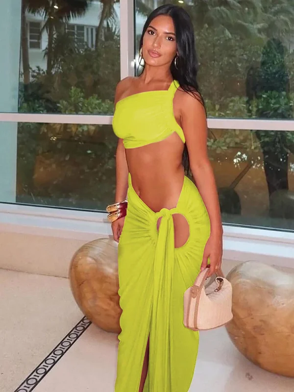 Tank Tops Long Skirts Party Club Vacation Two Piece Matching Sets - Image 20
