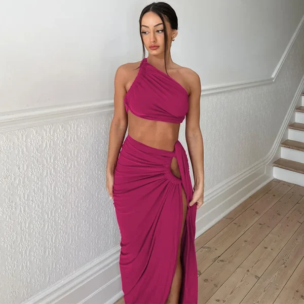 Tank Tops Long Skirts Party Club Vacation Two Piece Matching Sets - Image 36