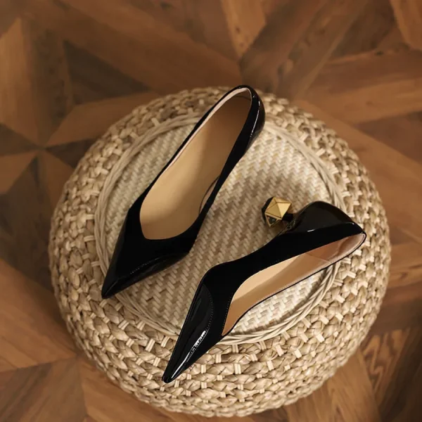 Elegant Splicing Pointed Shallow Shaped High Heels Pumps - Image 12