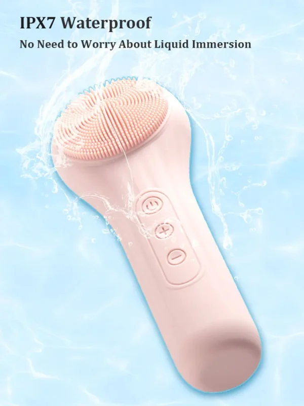 Waterproof Facial Cleansing Brush Rechargeable Exfoliating Electric Face Scrubber.