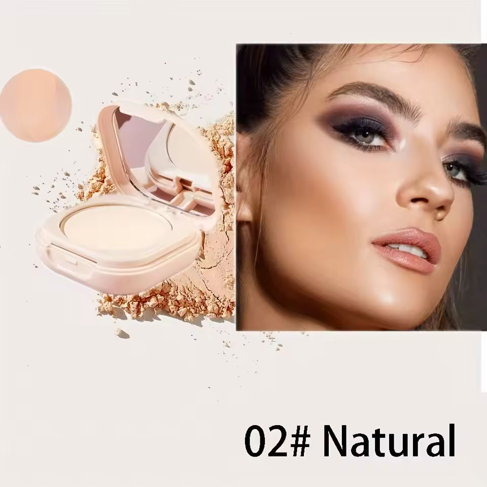 Full Coverage Contour and Concealer Matte Finish Double-Layer Portable Setting Powder - Image 9