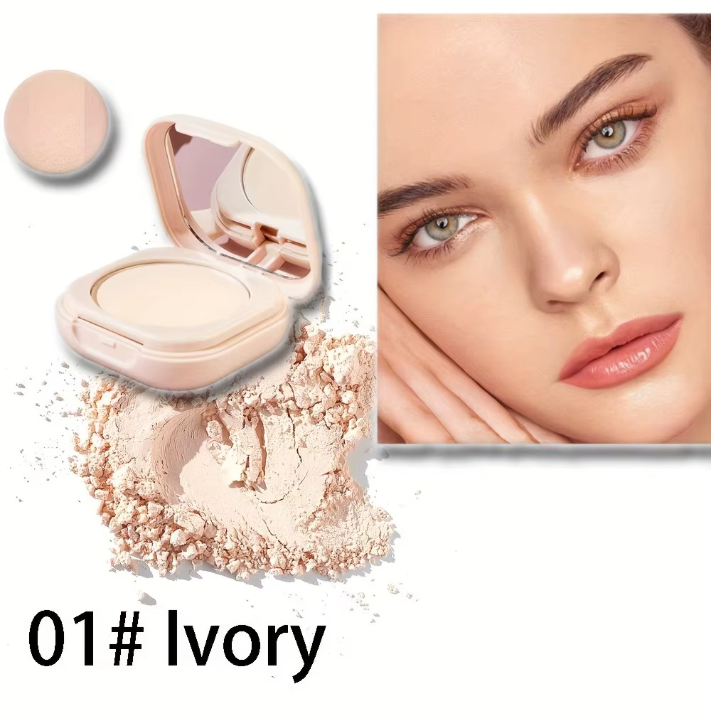 Full Coverage Contour and Concealer Matte Finish Double-Layer Portable Setting Powder - Image 8