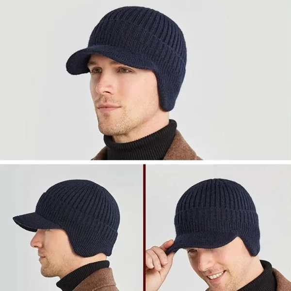 Outdoor Ear Protector Thick Bicycle Scarf Windproof Baseball Knitted Knitted Hat - Image 3