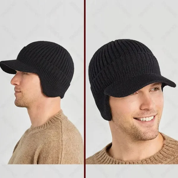 Outdoor Ear Protector Thick Bicycle Scarf Windproof Baseball Knitted Knitted Hat - Image 2