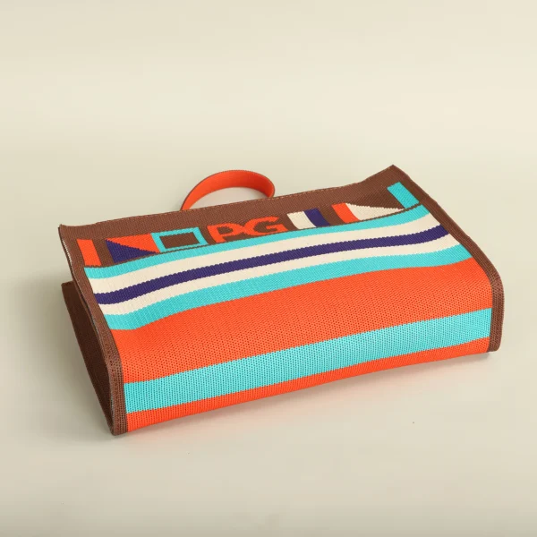 Unique Style Design Hopping Colorful Striped Handbag - Image 7